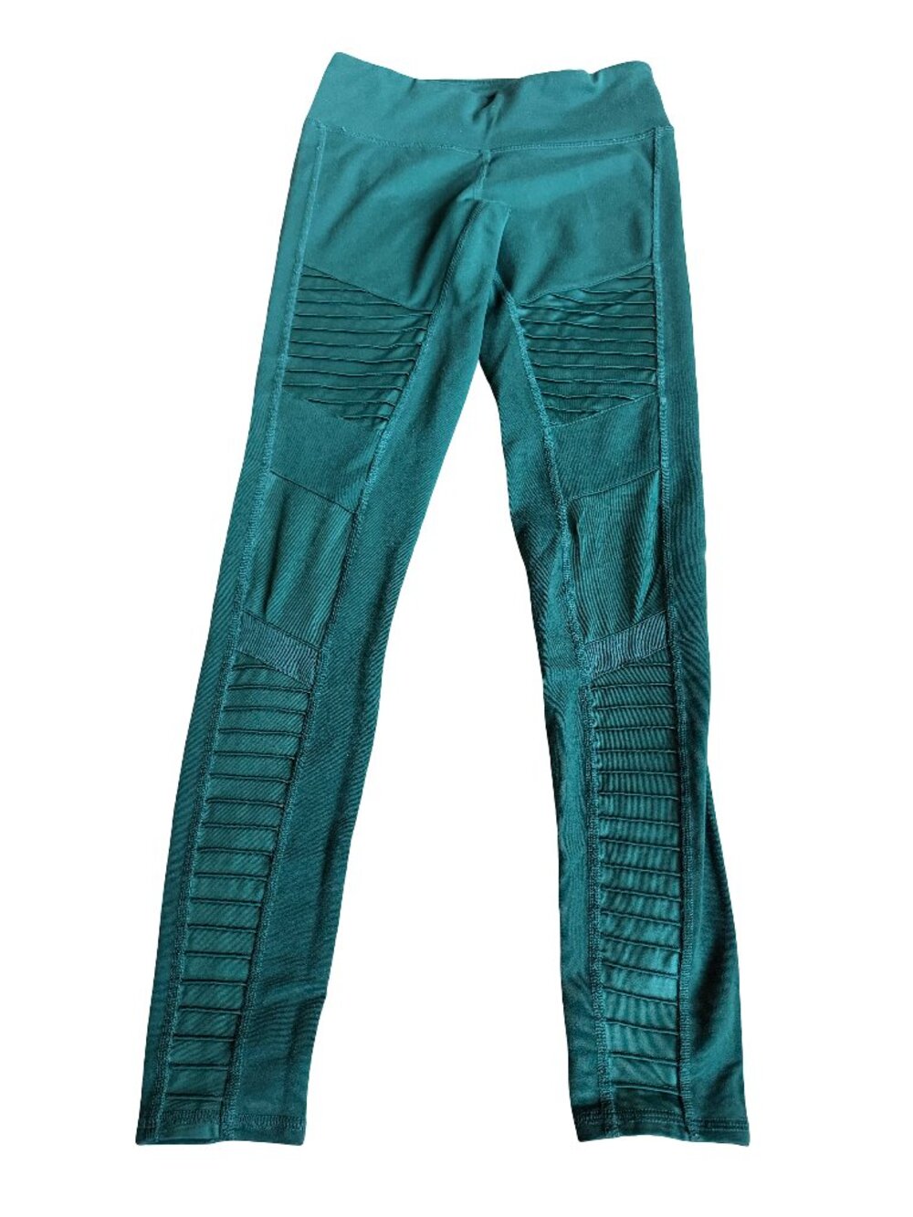 Alo Yoga High-Waisted Moto Leggings Greem Stretch Ankle Length Workout Size XS